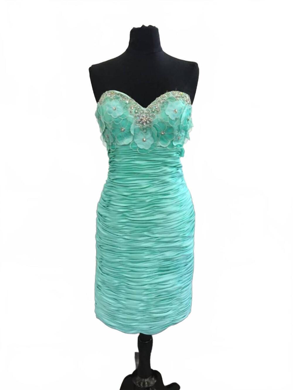 NEW TERANI COUTURE women's strapless dress in mint
